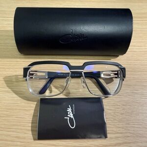 AUTHENTIC Cazal Mod 9068 002 Black & Silver Frames - Full Set